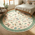 Mushroom Insect 6ft Round Rug Washable Non-Slip Soft Ultra-Thin Small Boho - Image 2