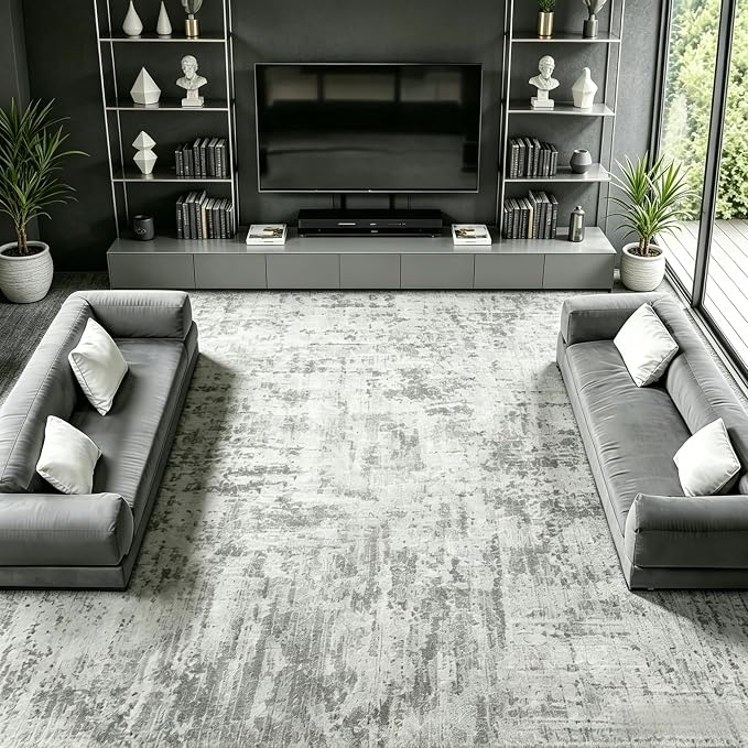 8x10 Area Rugs Washable Living Room Rug-No Slip Soft Carpets Modern Abstract - Image 8