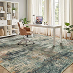 Lofus 8x10 Area Rug for Living Room, Coffee Green Abstract Large Rugs - Image 6