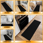 Ottomanson Hallway Runner Rug 2'2" x 6' Non Slip Solid Area Rugs Easy to Clean - Image 3