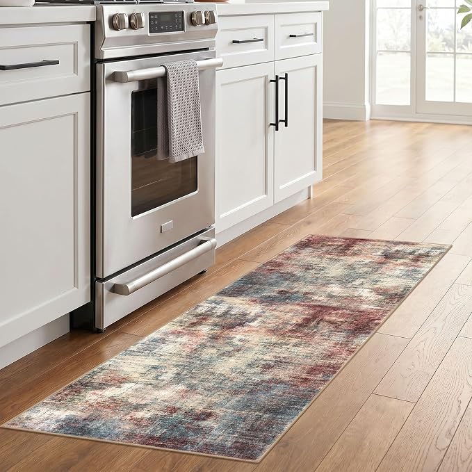 IOHOUZE Abstract Runner Rug 2x6 Ft Washable Runners - Image 2