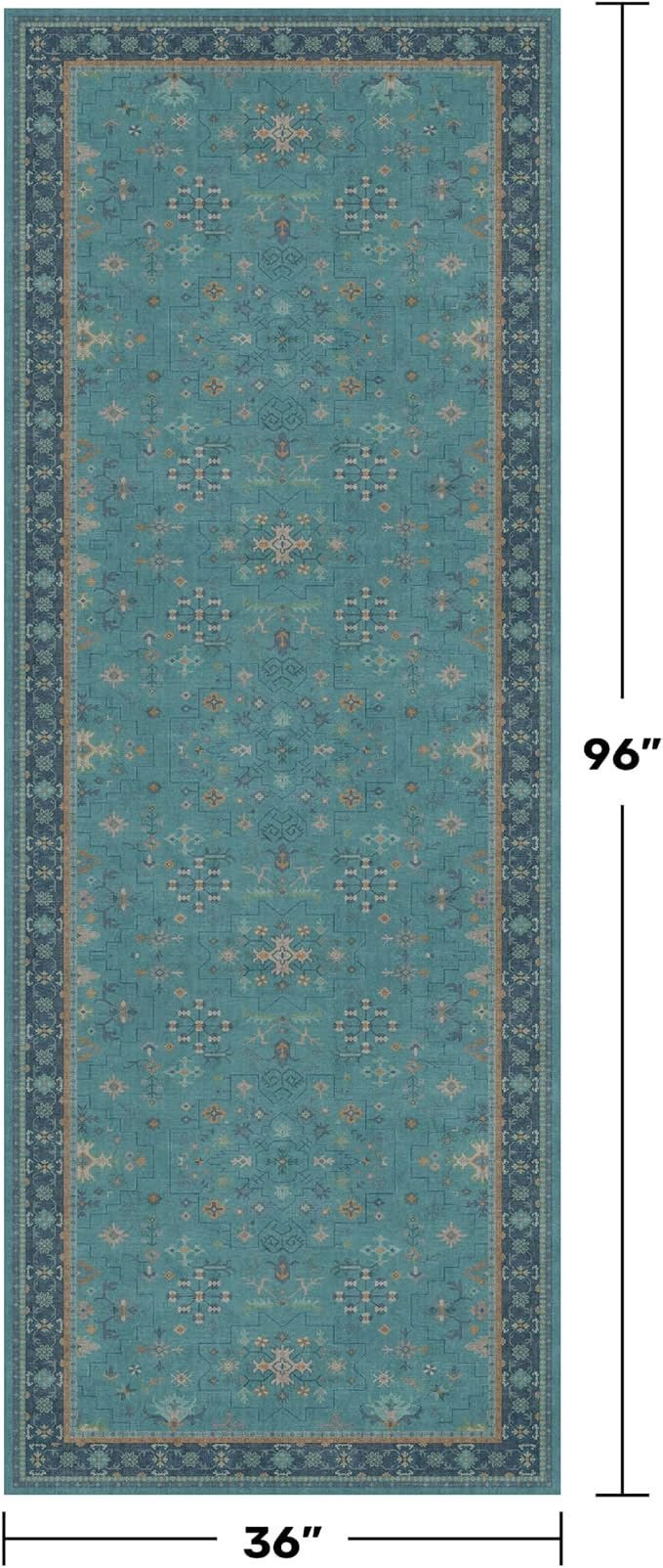 Washable 3x8 Throw Rug for Hallway - Image 2