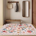 DUKINO 4x6 Feet Office Chair Mat, Lightweight Non Slip Washable Floral Area Rug - Image 6