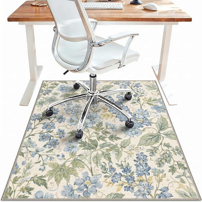 36"x60" Office Chair Mat for Hardwood Tile Floor, Under Desk Carpet Protector by BESBLEE