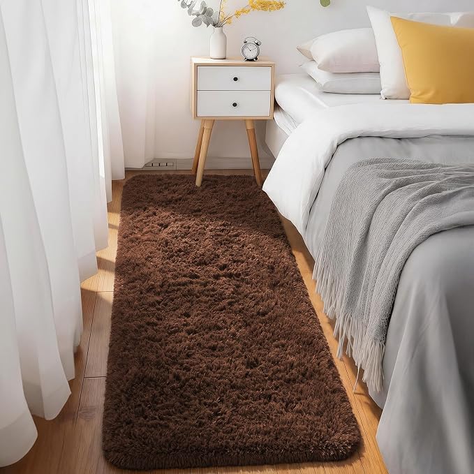 Ophanie Runner Rug for Hallway, 2x6 Washable Non-Slip Fluffy Soft Bedside Rugs - Image 2