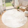 4ft Round Rug Living Room Area Rugs: Washable Modern Abstract Circle Rug Soft by MXSANYOORUG