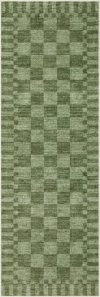 GarveeHome 2×6 Kitchen Runner Rug Non Slip, Moss Green Checkered Rug, Washable - Image 3