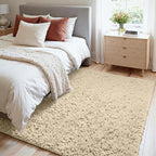 4x6 Area Rugs for Living Room Rug: Soft Fluffy Shag Beige Rugs for Bedroom - Image 2
