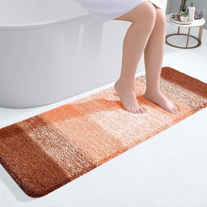 OLANLY Bathroom Runner Rugs Mat 47x17, Extra Soft Absorbent Microfiber Bath Rugs by OLANLY