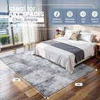6x9 Area Rugs for Living Room Rug Washable: Abstract Rug for Dining Room - Image 2