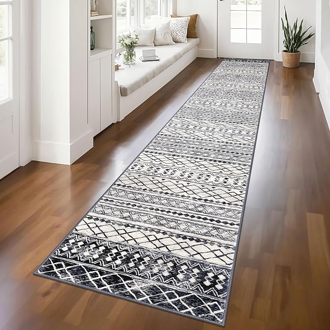 KUTA Boho Hallways Runner Rugs 2x12, Moroccan Washable Kitchen Rug Non-Slip by KUTA