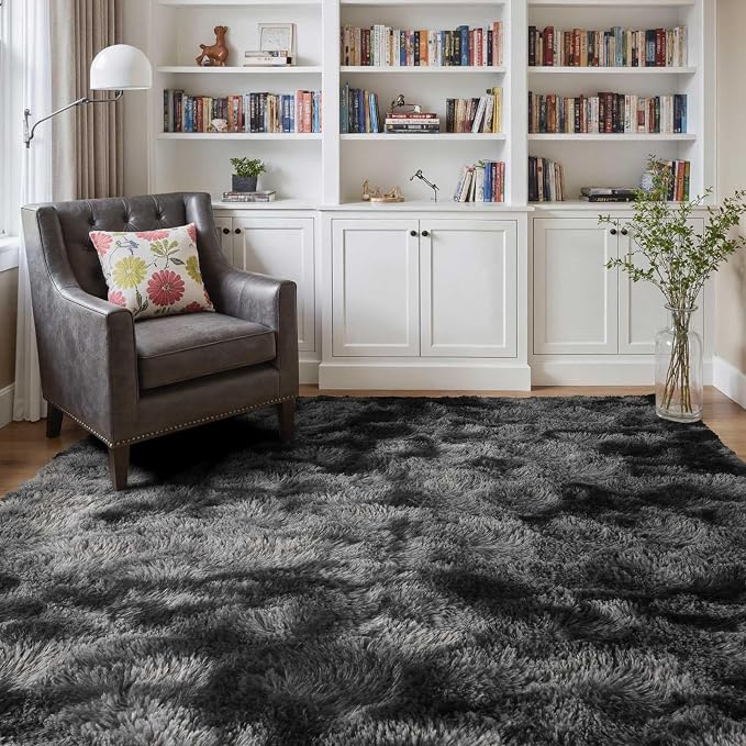 4x6 Ft Shag Rugs for Bedroom Living Room, Tie-Dyed Ultra Soft Fluffy Furry Area - Image 3