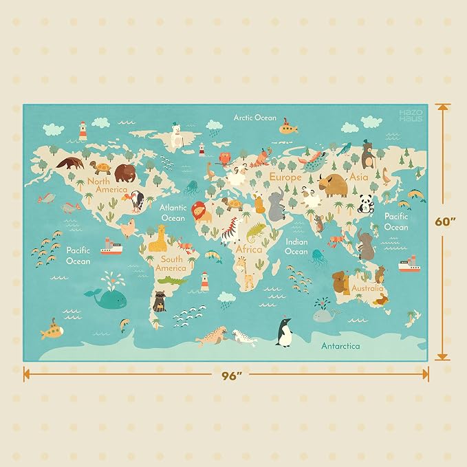 Hazo Haus Washable Large Kids Playroom Rug - Image 2