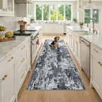 RELEANY Washable Area Rugs 3x8 Non-Slip Modern Abstract Soft by RELEANY