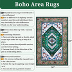 SERISSA Area Rug 3x5 Boho Rugs for Bedroom, Washable Non-Slip Living Room Rug - Image 2