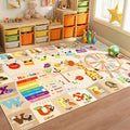 Kids Rugs for Playroom Washable, Educational and Fun Learning Rugs by BBENRON