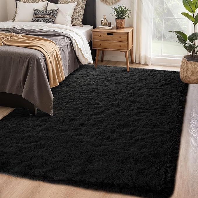 Chicrug Soft Area Rugs for Bedroom Living Room Plush Fluffy Rug 3x5 Feet - Image 5