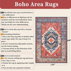 SERISSA 10x14 Area Rugs for Living Room, Large Washable Non-Slip Boho Rug - Image 6