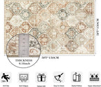 Lahome Moroccan Trellis Washable Small Area Rug, 3x5 Black Rug - Image 2