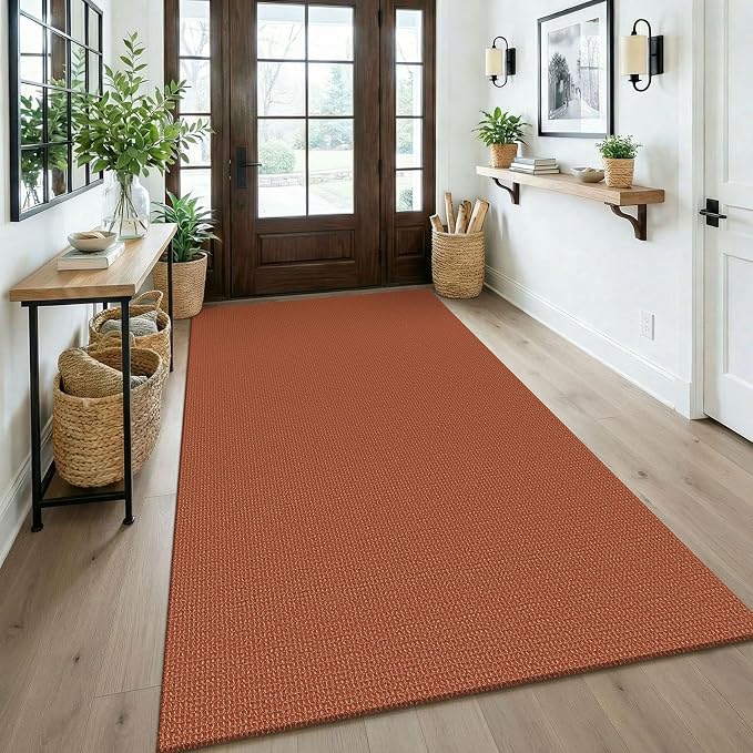 KOZYFLY Washable 4x6 Entry Woven Area Rug, Braided Throw Rugs by KOZYFLY