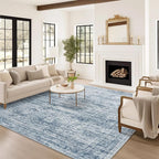 Soalmost 9x12 Area Rugs for Living Room, Non Slip Machine Washable Vintage Rugs - Image 8