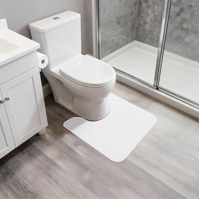 Bosap Toilet Rugs U Shaped Bathroom Rug, Machine Washable Non Slip Quick Dry - Image 6