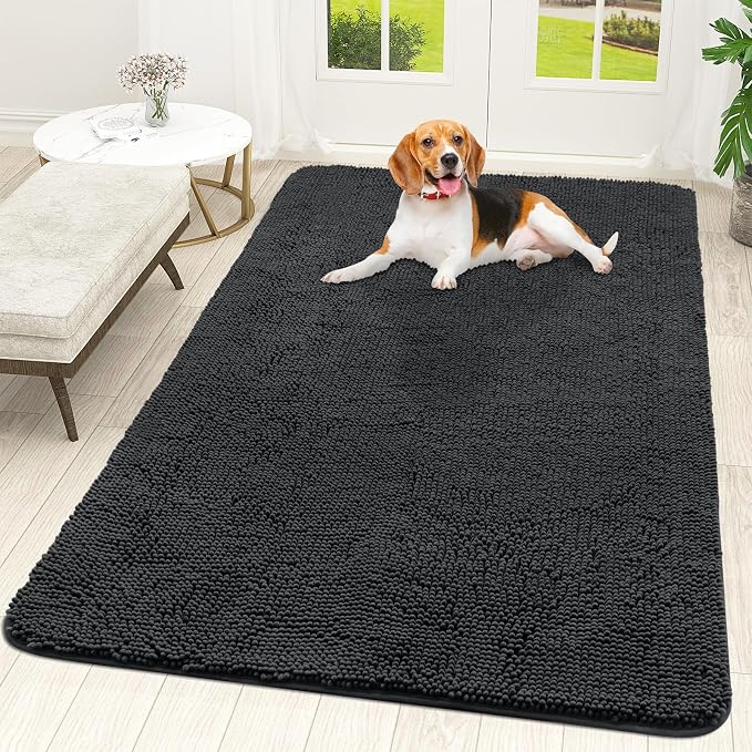 OLANLY Dog Door Mat for Muddy Paws 59x35, Absorbs Moisture and Dirt, Absorbent by OLANLY