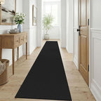 KOZYFLY Black Runners for Hallway 3x9, Wide Washable Runner Rug, Woven Non Slip - Image 8