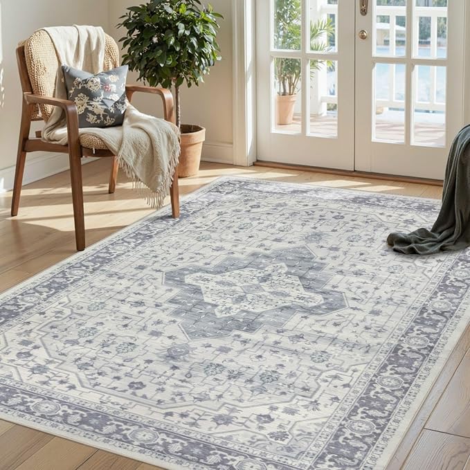 Rugxara 3x5 Washable Entryway Rug, Non Slip Boho Runner Rugs by Rugxara