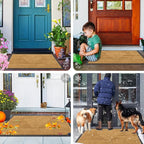 Smiry Front Door Mat Outside Entrance, Heavy Duty Sturdy Natural Rubber Doormat - Image 7