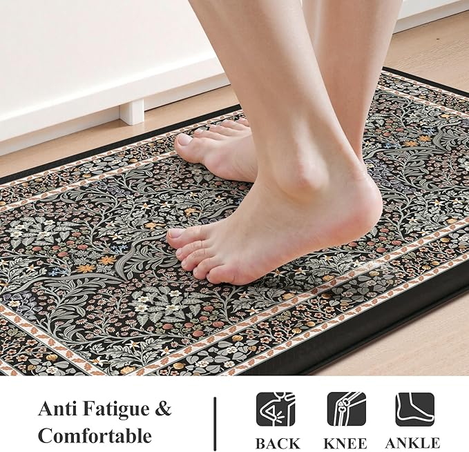 Collive Kitchen Mats Cushioned Anti Fatigue, Waterproof Kitchen Floor Mat Non - Image 3