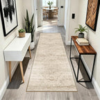 Kitchen Runners Rug 2.5x8 with Non-Slip Backing, Vintage Washable Runner Rugs - Image 8