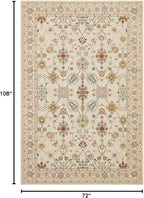 Rugxara Floral Rug for Living Room Bedroom, 6x9 Washable Rug, Vintage Boho Area - Image 2
