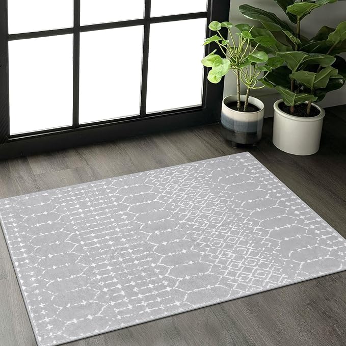 Lahome Moroccan Rugs for Entryway 2x3 Small Non-Slip Kitchen Rug Throw - Image 5