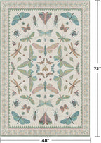 Light Blue and Pink Rug 4x6 Rugs - Image 2