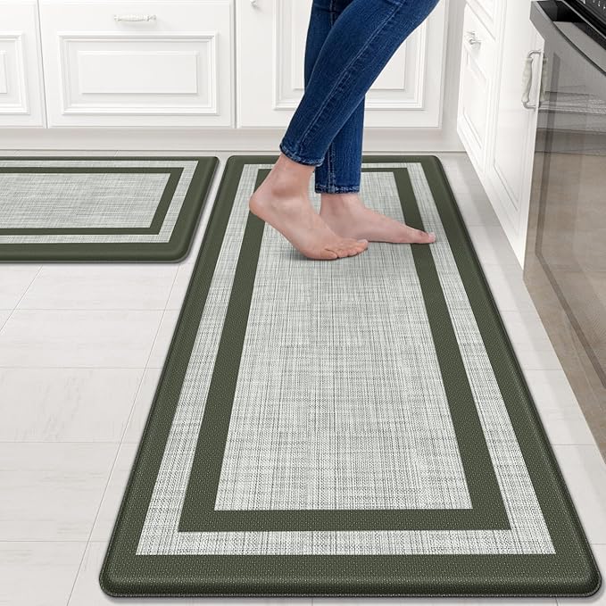 Mattitude Kitchen Mats Set of 2 Cushioned Anti-Fatigue Non-Skid Rug Sets by Mattitude