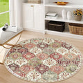 Lahome Moroccan Trellis Washable Round Area Rug, Round Rug 5ft Soft Non-Slip by Lahome