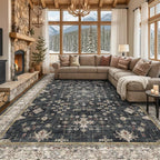 Boho Black Rug for Living Room - Image 8