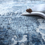 Rugcomf 3x5 Area Rug Blue Soft Abstract Boho Vintage Pattern Non-Slip - Image 4
