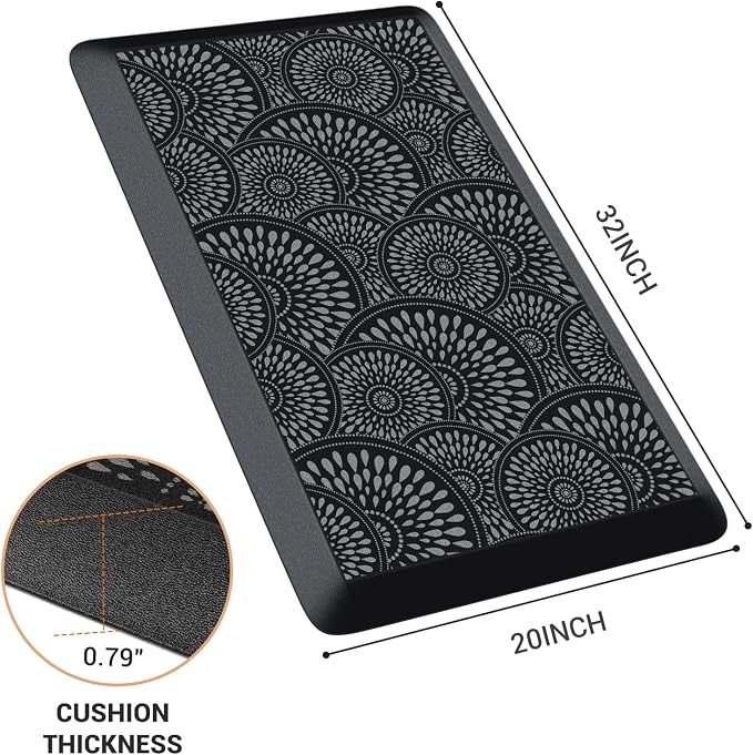 Mattitude 4/5 Inch Kitchen Mat, 20x32in Heavy Duty Ergonomic Comfort Foam - Image 2