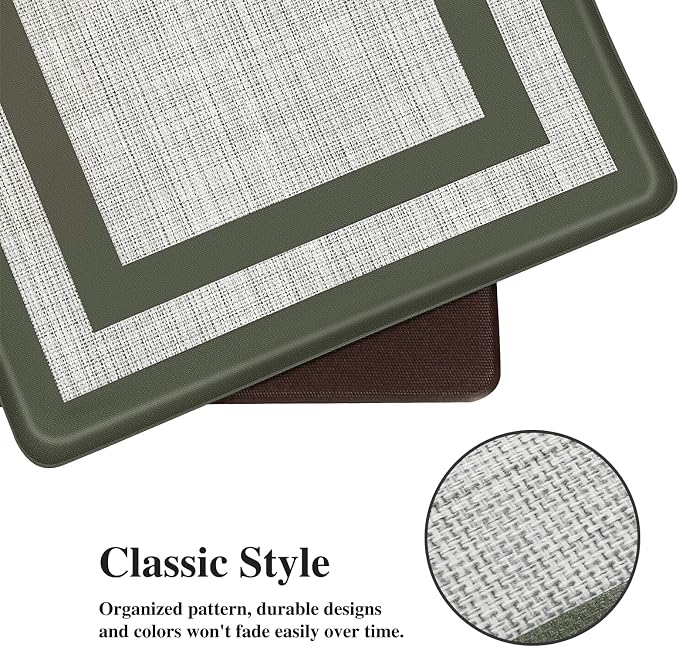 Mattitude Kitchen Mats Set of 2 Cushioned 0.47 inch Thick Rugs Non-Skid - Image 2