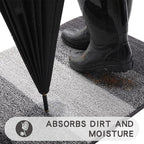 Kitinjoy Indoor Outdoor Door Mat, 30x17 Non-Slip Absorbent Dirt Trapper - Image 2