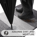 Kitinjoy Indoor Outdoor Door Mat, 32x20 Non-Slip Absorbent Dirt Trapper - Image 2