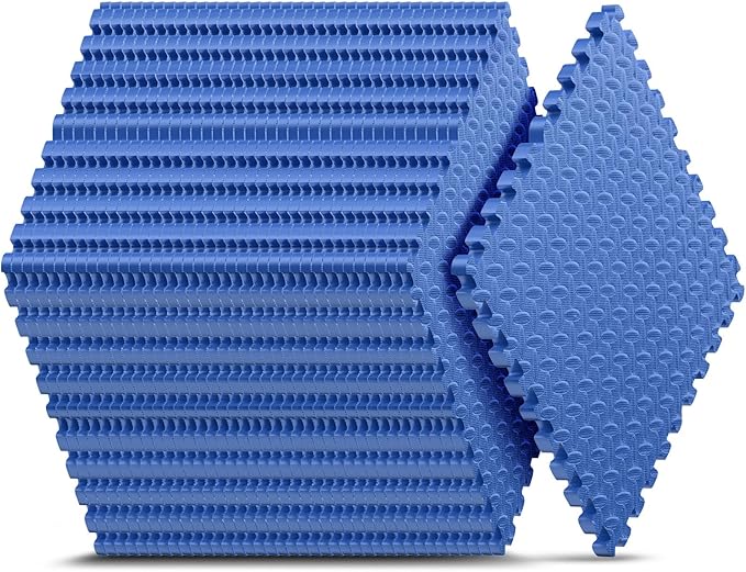 Home Gym Mat, Puzzle Exercise Mat, EVA Interlocking Foam Floor Tiles by NazhuraGoodCompanionAtHome