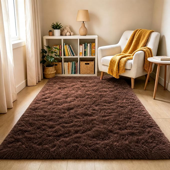 LOCHAS Ultra Soft Indoor Modern Area Rugs Fluffy Living Room Carpets by LOCHAS