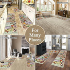 Vaukki Boho Kitchen Rug Sets 3 Pieces, Washable Kitchen Mats - Image 3