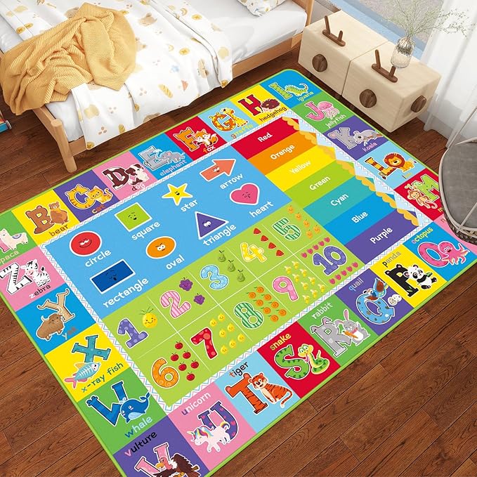 5X7 ABC Kids Rugs for Playroom - Image 6