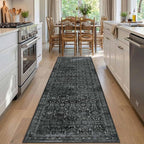 Rugxara 2x6 Runner Rug, Washable Kitchen Rugs, Non Slip Low Pile Area Rug Carpet - Image 2