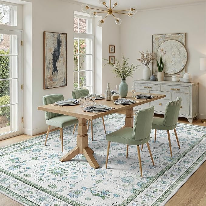 DCX Green 8x10 Rug, Kid & Pet Friendly - Image 6