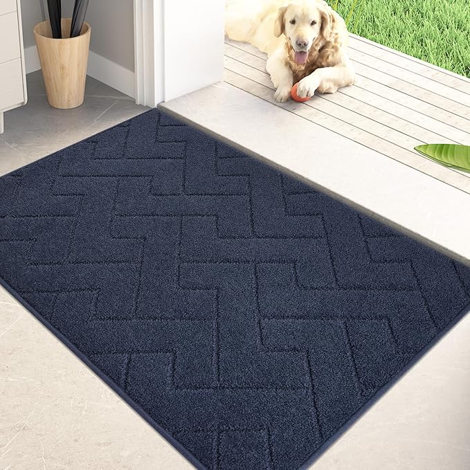 PURRUGS Dirt Trapping Door Mat 20" x 31.5", Non-Slip Machine Washable Entry Rug by PURRUGS